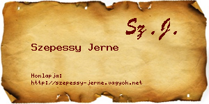 Szepessy Jerne névjegykártya